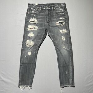 Tortoise Selvedge Jeans Mens‎ 27 Distressed Straight Leg Raw Hem Made in USA